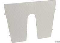 Piastra Salvapoppa Angolata 1-22 mm in plastica bianca 450 x 360 MM