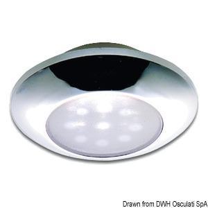 Plafoniera stagna LED cromata