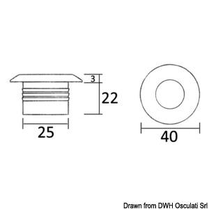 Micro plafoniera LED 1x1 W bianca