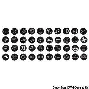 Set 40 sticker marine assortiti per interruttori antivandalo Flat