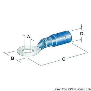 Occhioli stagni foro 4,3 mm blu