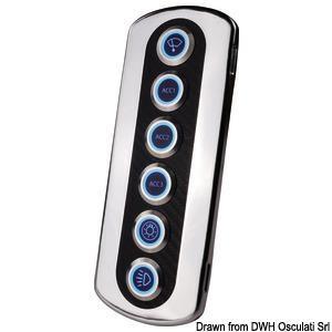 Pannello interruttori in fibra di carb. LED blu