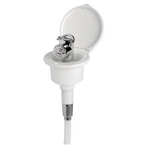 Doccia Elegant bianca tubo PVC 2,5 m in piano
