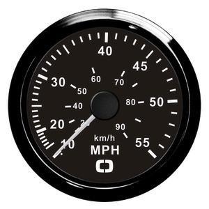 Spidometro Pitot 0-55 MPH nero/nera