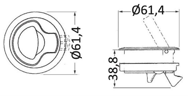Alzapagliolo nylon nero