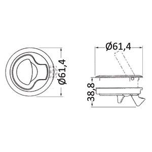 Alzapagliolo nylon bianco con serratura