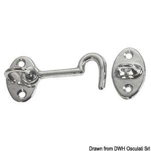 Gancio ottone cromato 80 mm