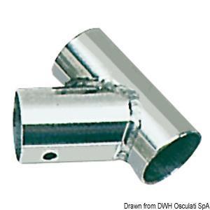 Raccordo inox T 60° 22 mm