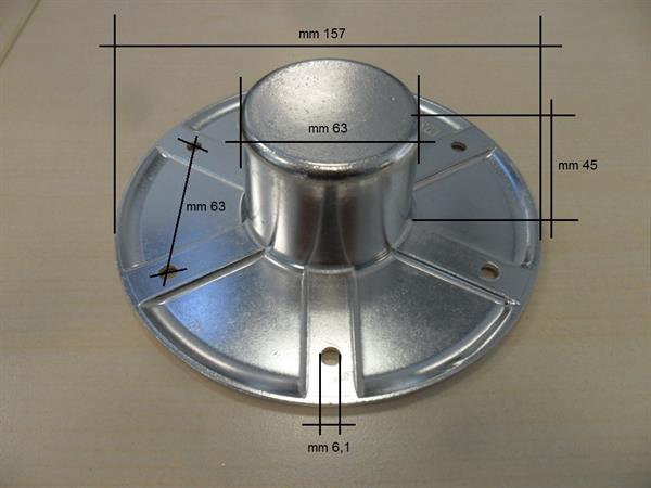 Base alluminio da pavimento per tavolo