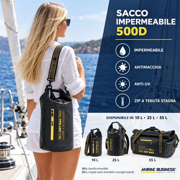 Marine Business Sacco Impermeabile Nero 10L