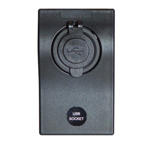 Pannello con due prese USB nero