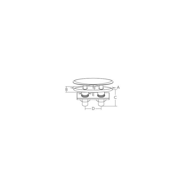 Bitta a scomparsa inox 152 mm