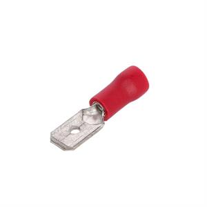 Terminale lamellare maschio 6.3 mm rosso