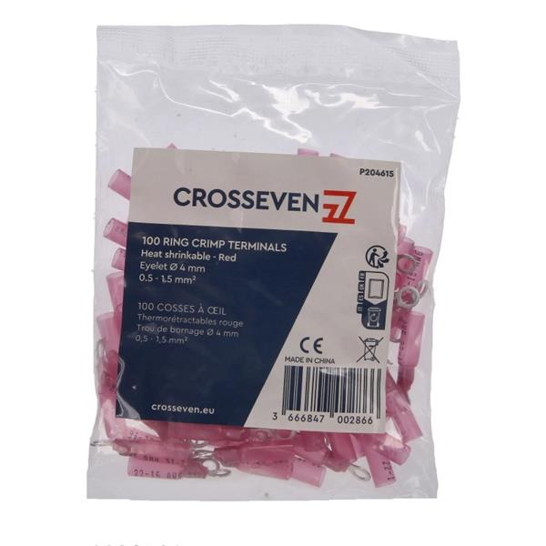 Terminale ad occhiello 4 mm rosso