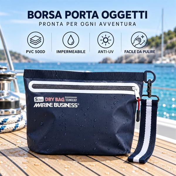 Marine Business Borsa Porta Oggetti Impermeabile Blu 10L