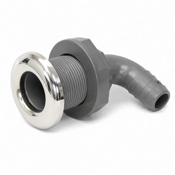Scarico a mare Pvc/Inox curvo Ø 19 mm