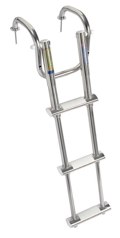 Scaletta telescopica supercompatta con maniglioni 3 gradini 250mm