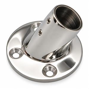 Base tonda Inox 60° per tubo Ø 22 mm