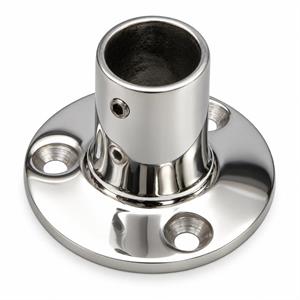 Base tonda Inox a 90° per tubo Ø 25 mm