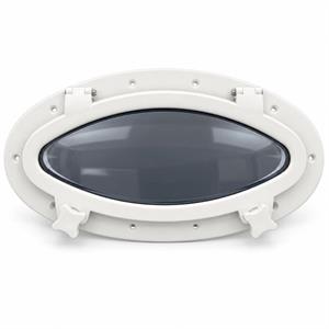 Oblò nautico ovale Seaflo (410x220 mm) in ABS bianco