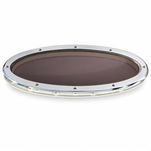 Oblò nautico ovale (127x400 mm) cornice esterna inox