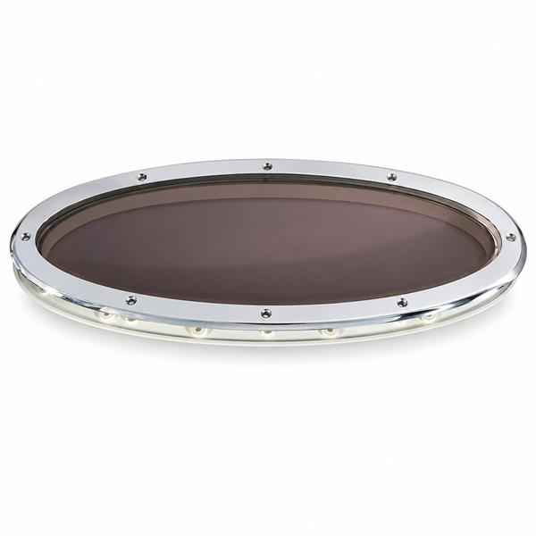 Oblò nautico ovale (127x400 mm) cornice esterna inox