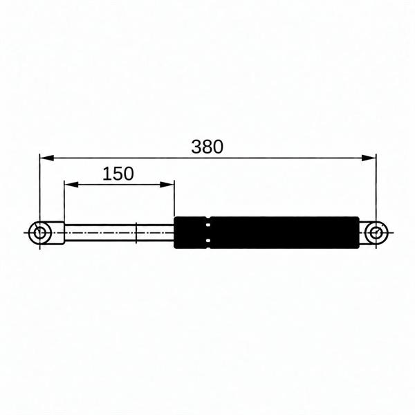 Molla a gas Springlift 380 mm spinta 30 kg