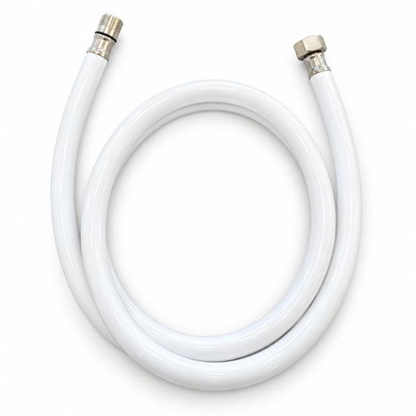 Tubo flessibile doccia in PVC bianco da 1,5 metri