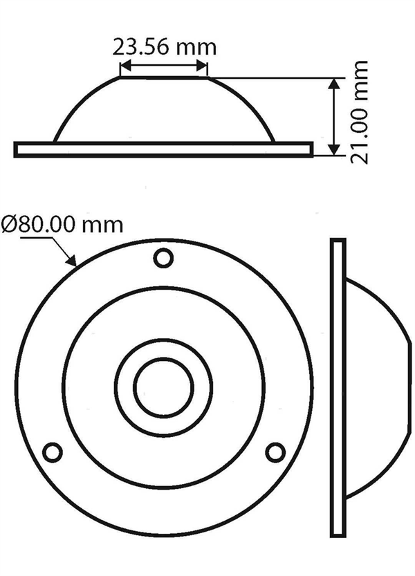 Faro subacqueo a LED luce azzurra 80mm