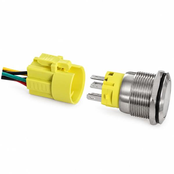 Interruttore a pulsante stagno ON-OFF 5A Inox