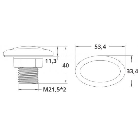 Luce di cortesia blu a 2 LED 12V