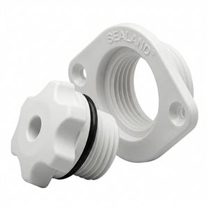 Tappo aleggio ovale con fori 48x36 mm bianco