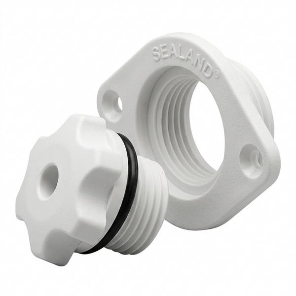 Tappo aleggio ovale con fori 48x36 mm bianco