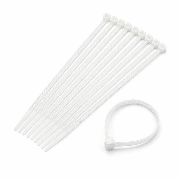 Fascette in plastica 200x5 mm 100 pz bianco