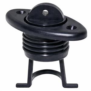 Presa Scarico Ovale Con Anello A O Ø26,3mm Nero