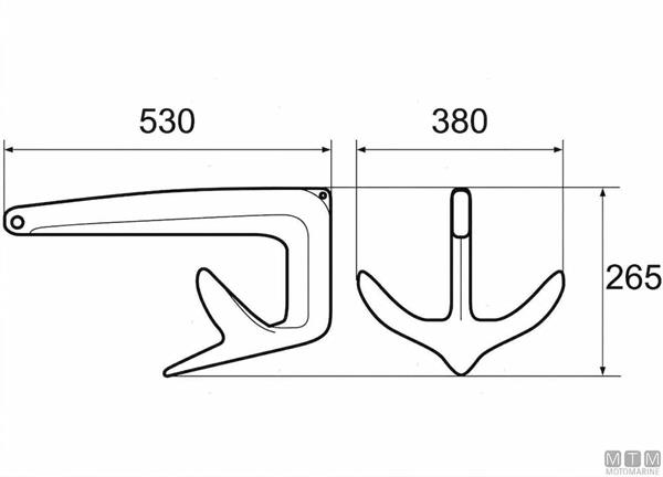 Ancora 3-WING 7.5KG Acciaio Zincato a Caldo