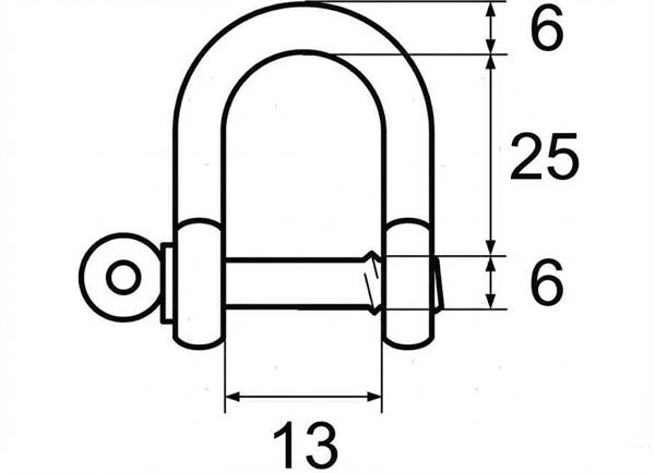 Grillo dritto D 6MM Inox 316