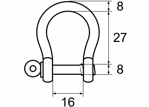 Grillo omega D 8MM Inox 316 M-CARD
