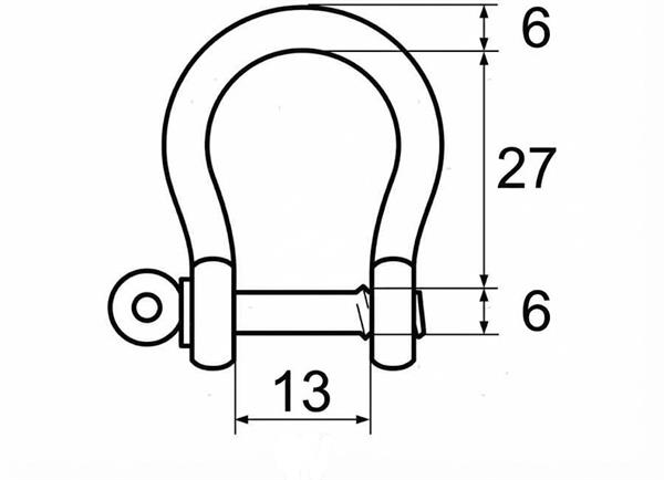 Grillo omega D 6MM acciaio zincato