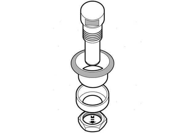 Sfiato curvo 90° a filo D 16MM SX