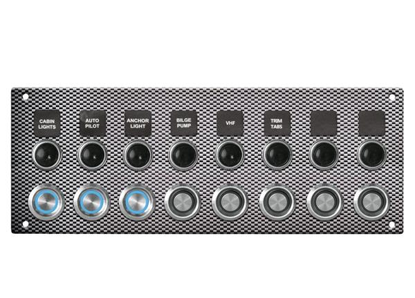 Pannello in Alluminio Carbon 8 Posizioni
