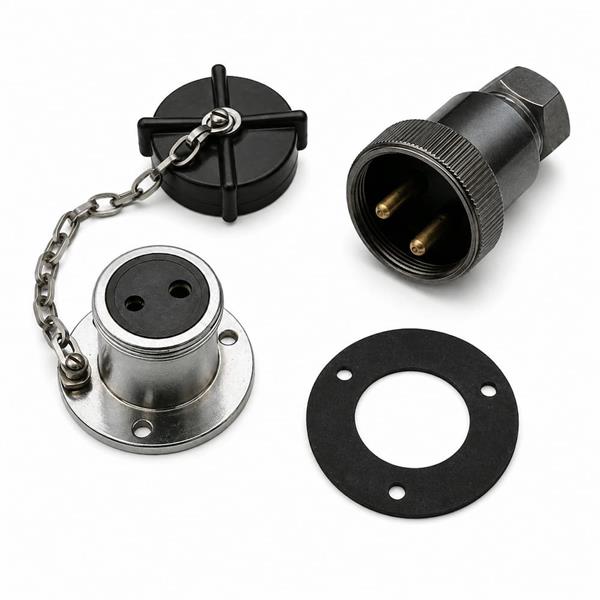 Presa e Spina 12/24V Ottone Cromato 2 Poli 5A