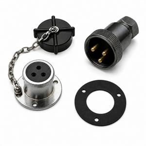 Presa e Spina 12/24V Ottone Cromato 3 Poli 5A