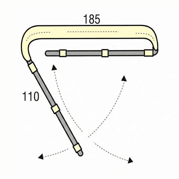 Tendalino 3 Archi MTM Bianco w185cm h110cm