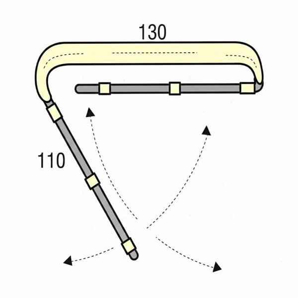 Tendalino 2 Archi MTM Bianca w130cm h110cm