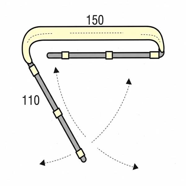 Tendalino 2 Archi MTM Bianco w150cm h110cm