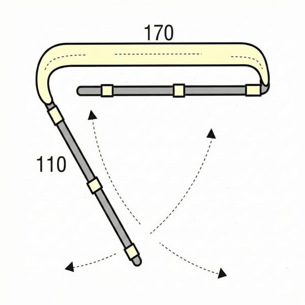 Capottina 2 Archi MTM Blu w170cm h110cm
