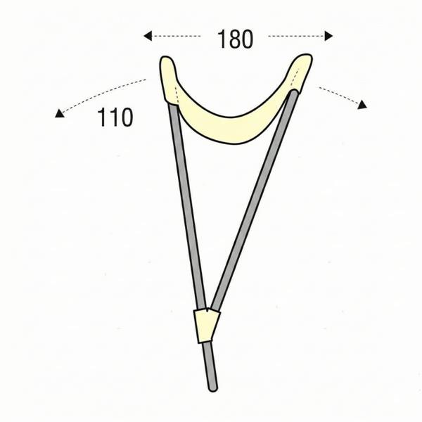 Capottina 2 Archi MTM Blu w170cm h110cm